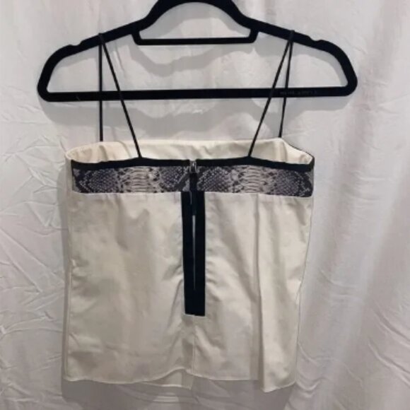 Helmut Lang Top white and snake skin tank size P - Picture 1 of 2